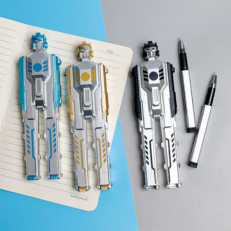 

10/4/1pcs Gel Pen Boy Creative Cool Deformation Robot Shape Neutral Pen New Detachable Student Fun Pen Office School Supplies