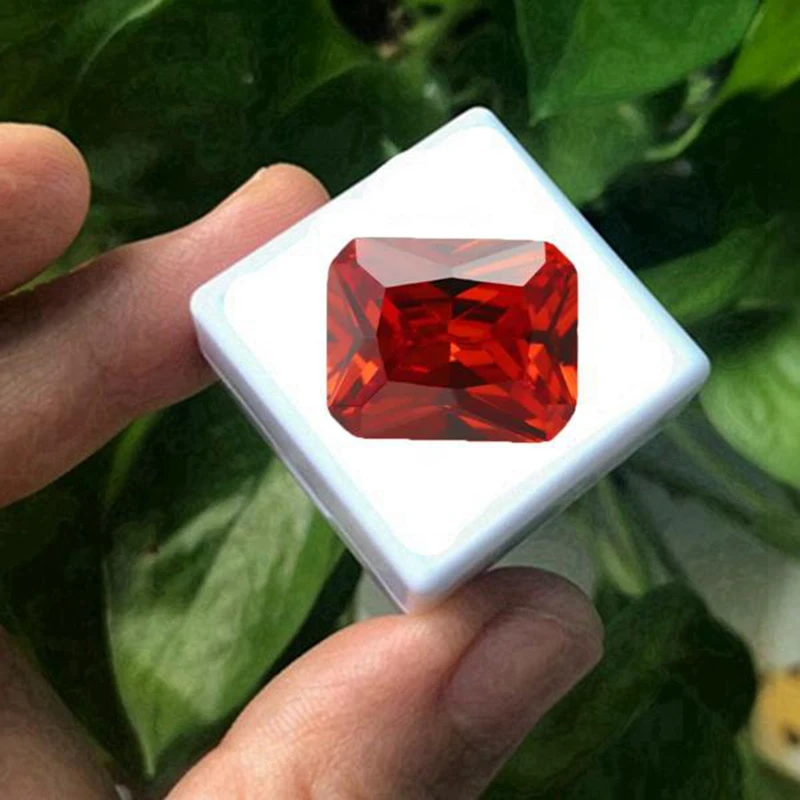 

Большой Изысканный красный рубин 12 мм x 16 мм Шри-Ланка изумрудная прямоугольная огранка VVS свободные драгоценные камни