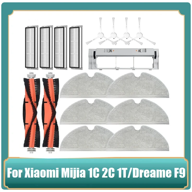 

17PCS For Xiaomi Mijia 1C 2C 1T Mi Robot Vacuum Mop Dreame F9 Vacuum Cleaner Replacement Accessories Filter Main Side Brush Mop