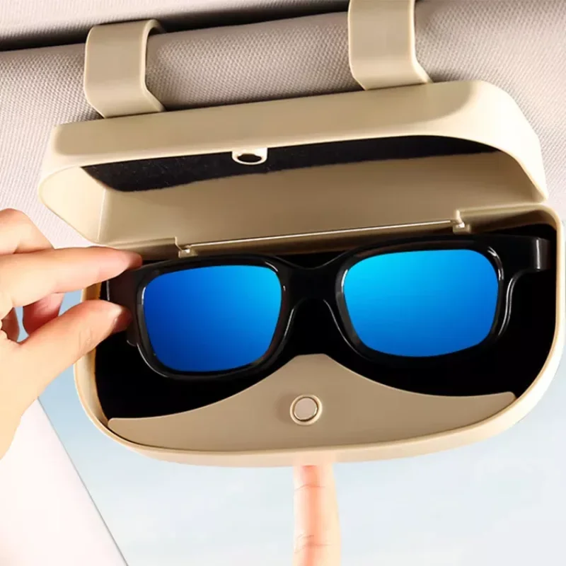 

Glasses Holder Magnetic Car Sun Visor Glasses Case Organizer Glasses Storage Box Holder Visor Sunshade Car Holder for Glasses