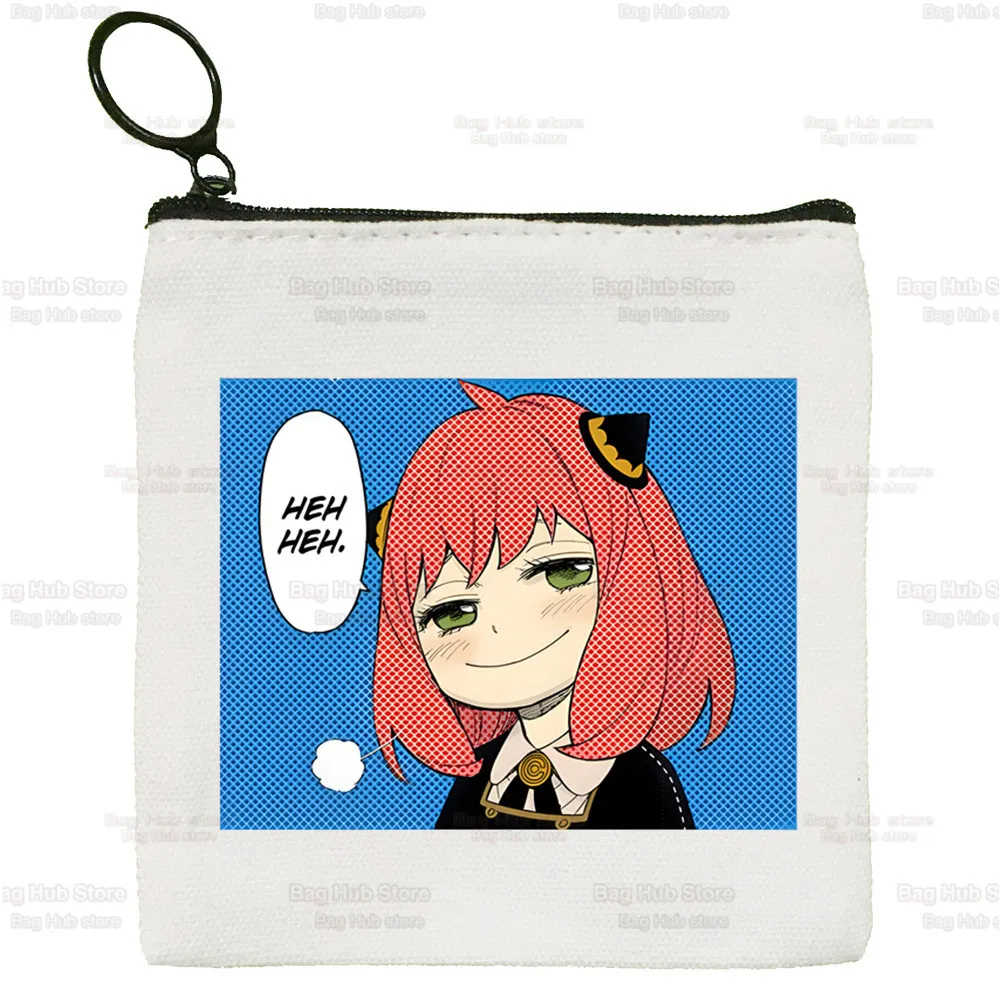 Anya Forger Canvas Coin Purse Custom Logo Yor Forger Storage Pouch Canvas Bag New Coin Bag Spy X FAMILY Key Coin Purse