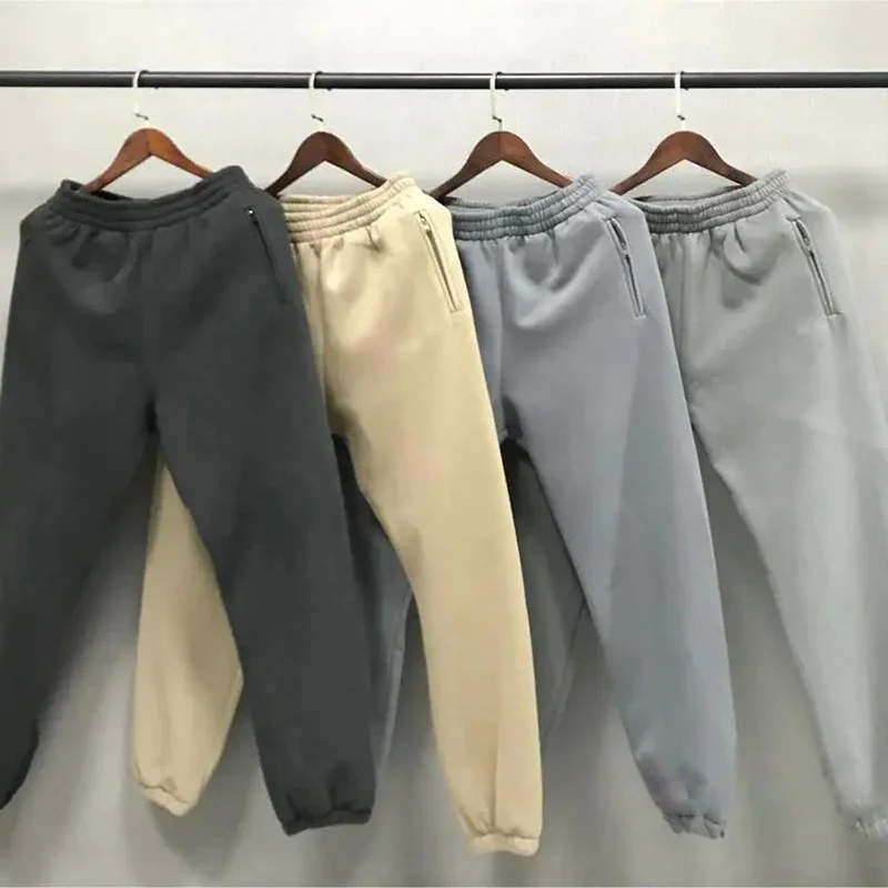 

High Quality 20FW Men Women Kanye West Pants Velvet Cotton Season Series Trousers Zipper Pocket Tag Timely Delivery