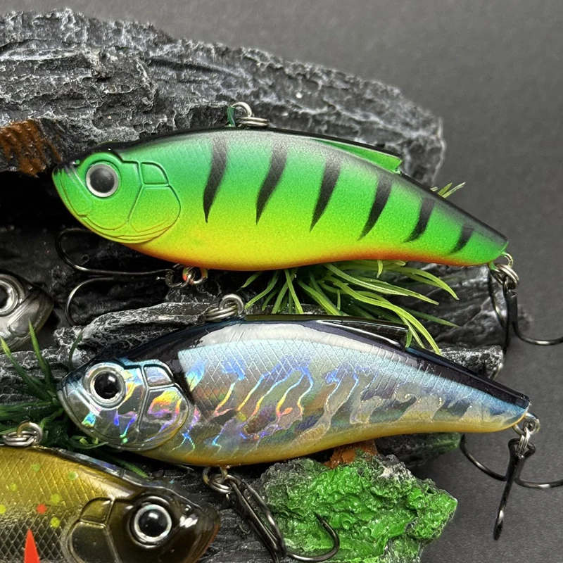 75mm 14.5g Sinking Vibration Fishing Lures Long Casting Lipless VIB Spinner Noisy Swimbait Wobbler Pesca Artificial Hard Bait