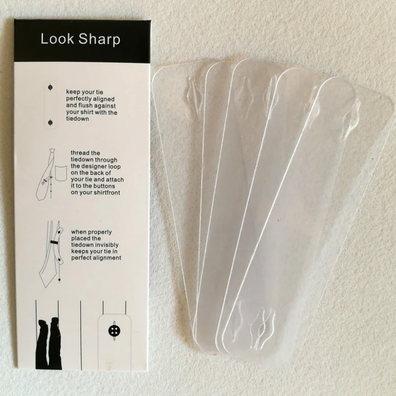 5 Pcs Simple Hidden Tie Clip Square Invisible Plastic Fixed Shirt Necktie Clips Creative Jewelry for Men Women Accessories Gifts | Украшения