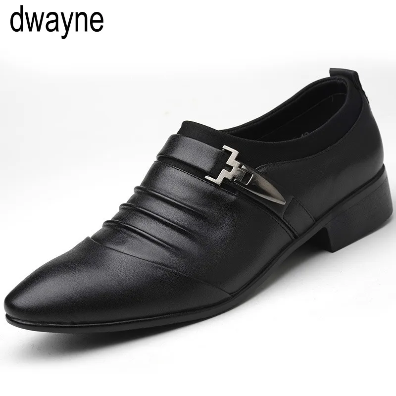 

British Men's Slip On Split Leather Pointed Toe Men Dress Shoes Business Wedding Oxfords Formal Shoes ForMale zapatos dehombre