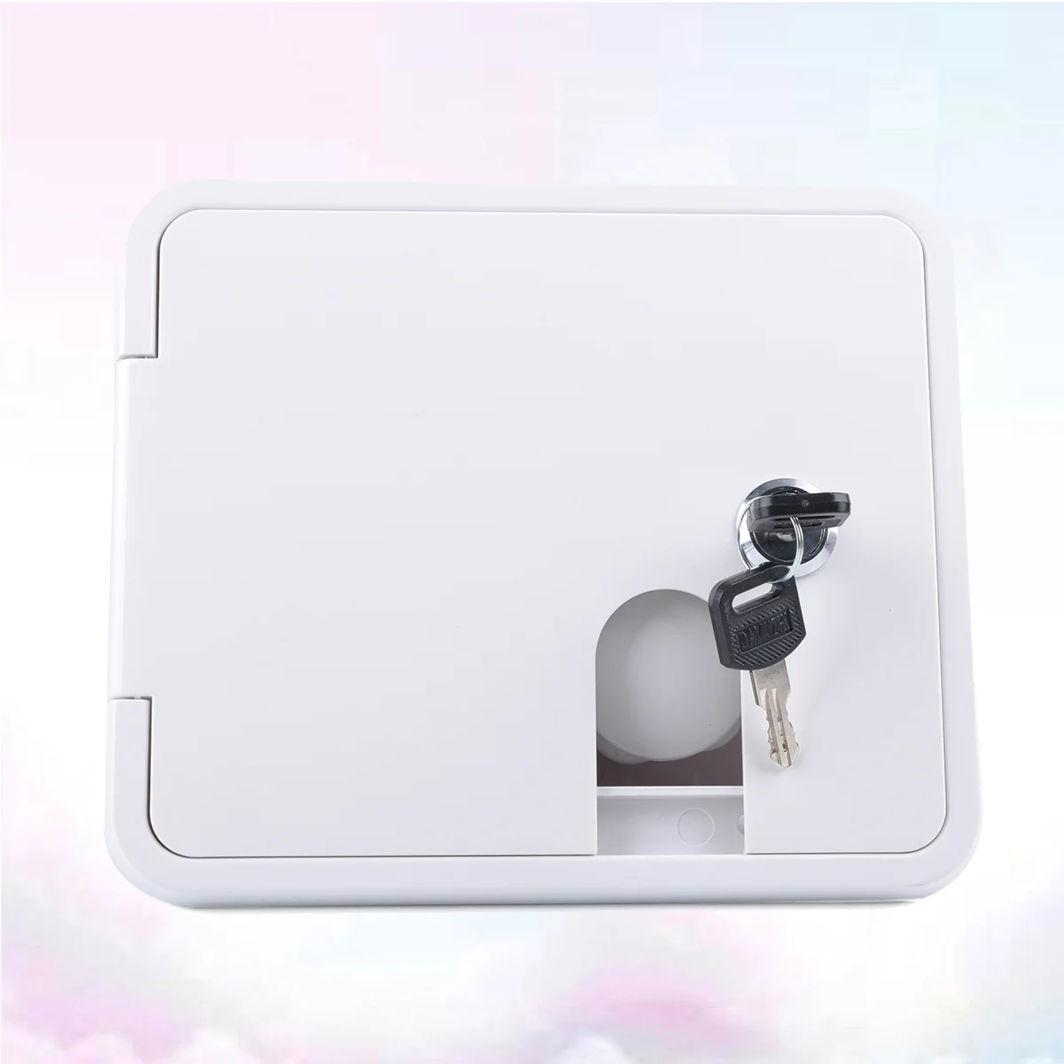 

Universal Gravity Water Hatch Intake Fill Dish Lock Keys RV Trailer Motorhome Camper Caravan Accessories White