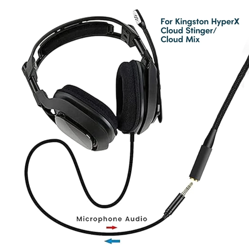 

Convenient Computer Headphone Cable for Cloud Mix Headset Nylon Braided Wire Simple and Convenient Braided Wire Drop Shipping