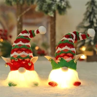 christmas decoration faceless elf gnome doll with led light rudolph doll childrens gift christmas decorations for home new year