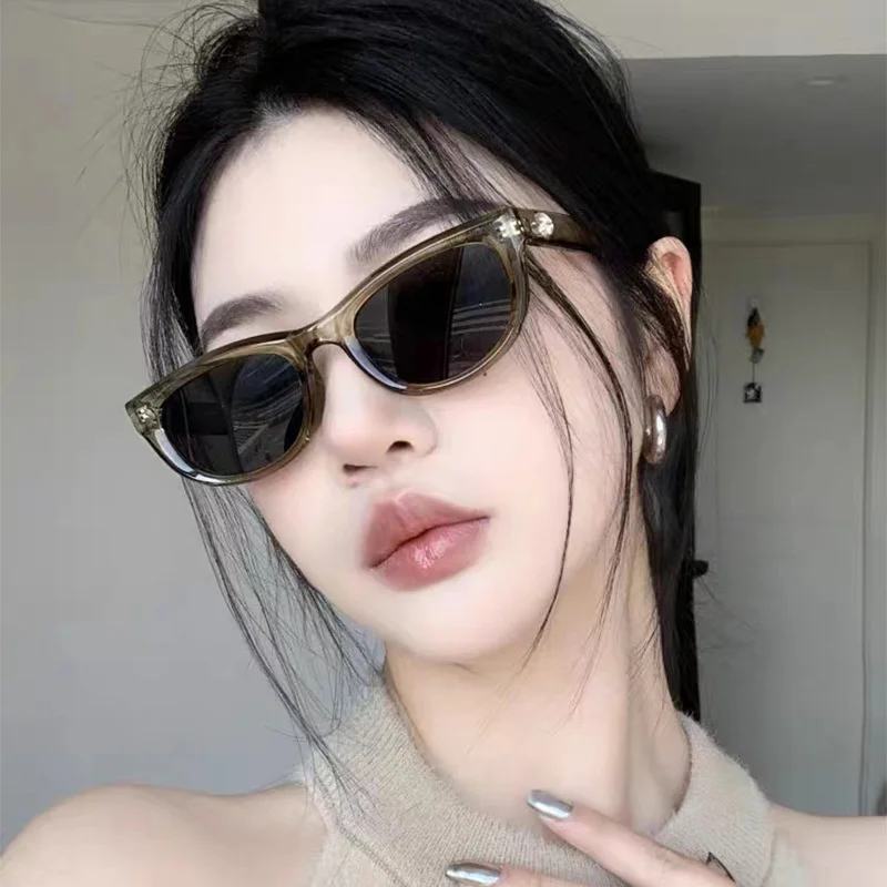 

YOOSKE INS Fashion Small Oval Sunglasses Women Brand Designer Retro UV Protection Sunglass for Female Vintage Goggles Shades