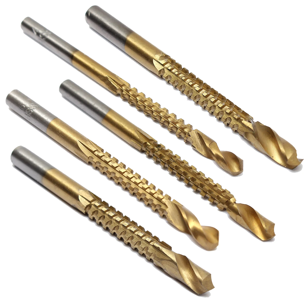 

New Titanium Coated HSS Drill Saw Bit Set Woodworking Wood Tool Drill Bit