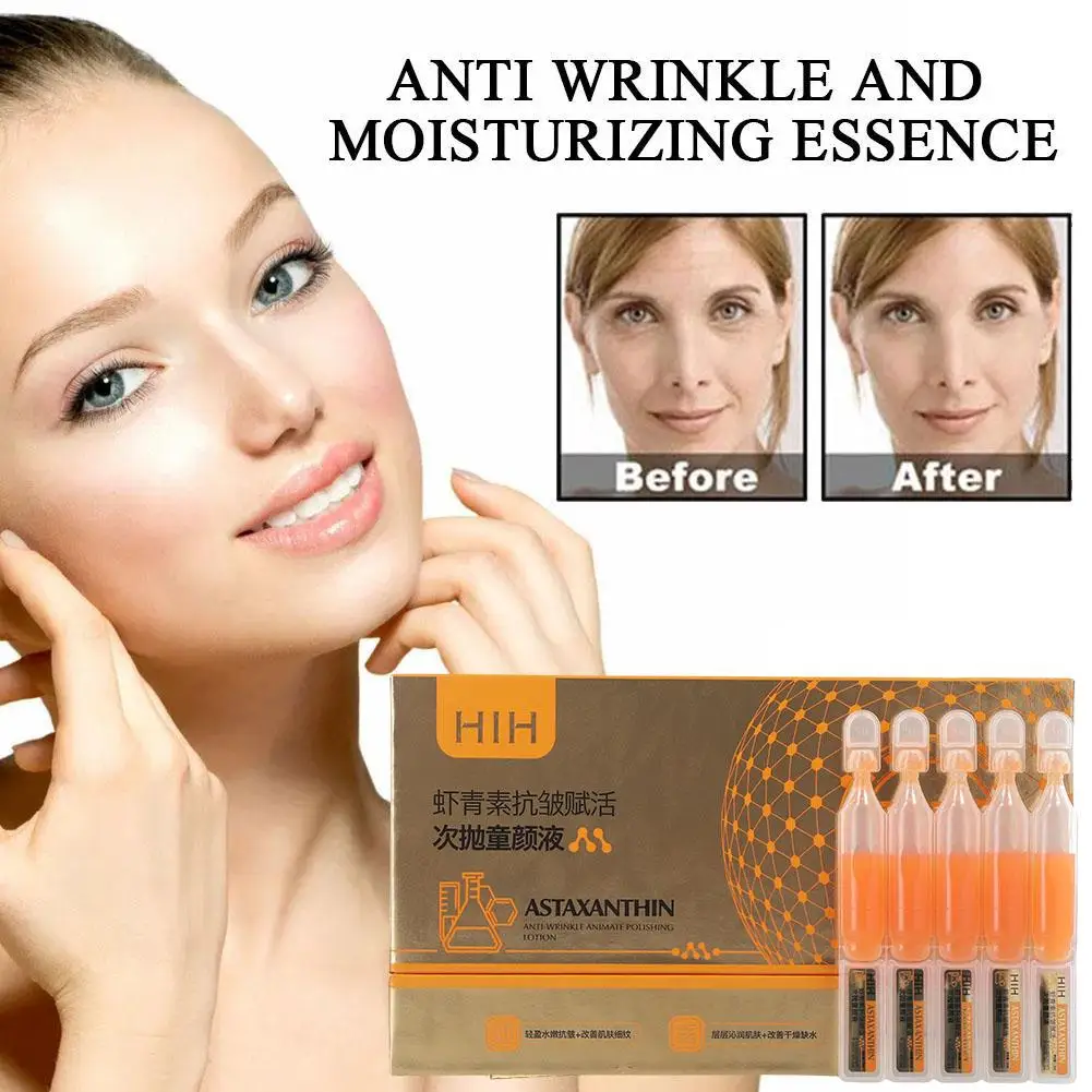 

Astaxanthin Ampoule Anti Aging Face Serum Restore Skin Brightening Skin Serum Care Hydration Antioxidant Rejuvenation Ampou N7H4