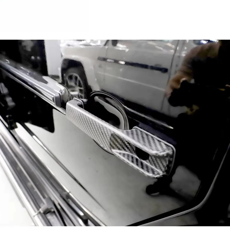 Фото W464 Сменная дверная ручка для G Class W463A 2019-2023 года DRY Дверная ручка из углеродного волокна, 5 шт., сменная ручка для G Class №2