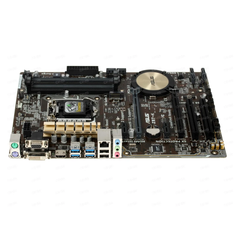 Материнская плата ASUS Z97-K для 4 × DDR3 DIMM с Intel Z97 Core i7/i5/i3/Pentium/Celeron socket LGA INTEL 1150 PCI-E 3 0 1 M.2 6