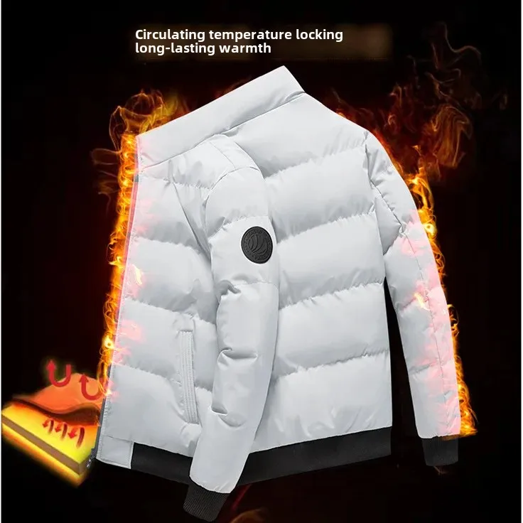 2024 зимнее классическое популярное хлопковое пальто с воротником-стойкой и