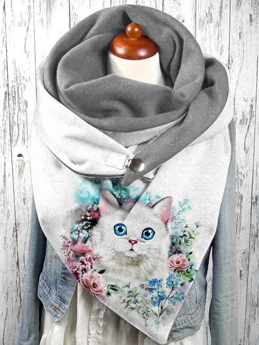 

Cute Cat Casual Scarf And Shawl for Women