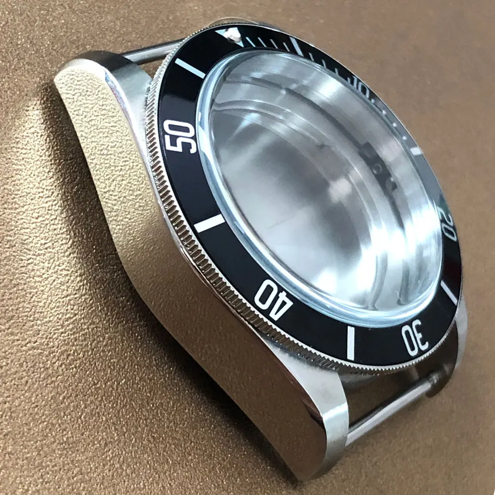 41mm Watch Case Fine Steel Suitable for The Aluminum Ring of Mineral Mirror of NH35 NH36 Automatic Movement