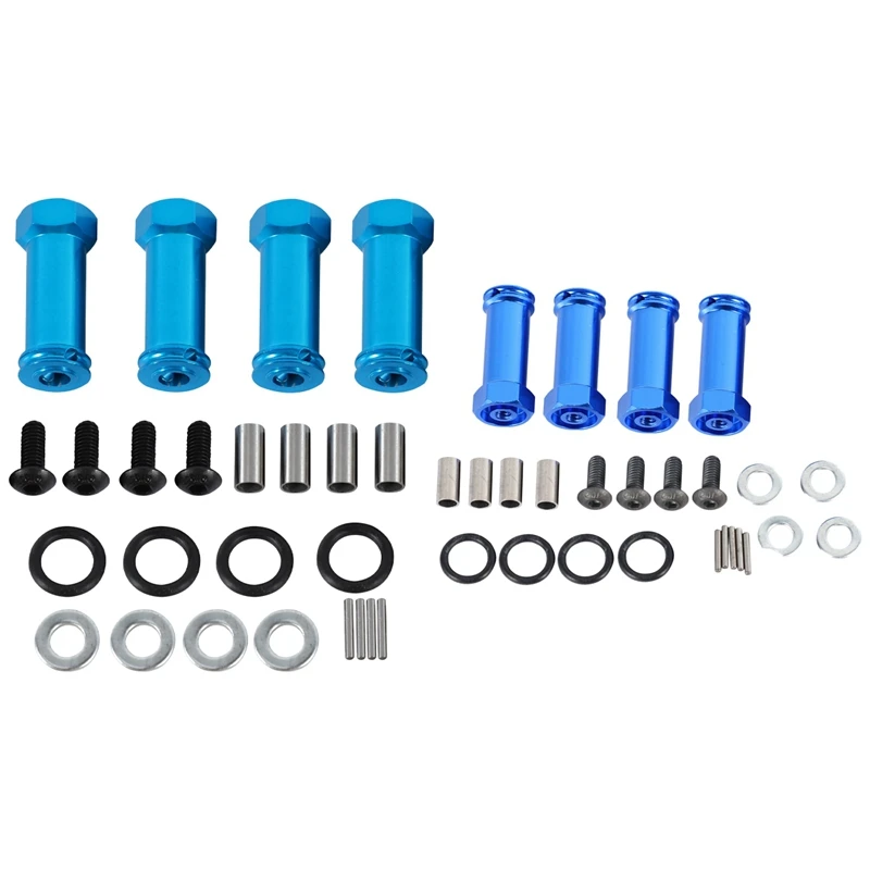 

2 комплекта 12 мм алюминиевые шестигранные адаптеры длинные 29 мм удлинители радиоуправляемые автомобильные запчасти небесно-голубой и темн...