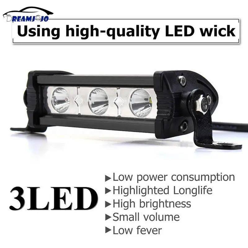 

Пластиковый автомобильный Стайлинг 12 в-24 в 9 Вт 3 светодиодные рабочие фары DRL светильник рабочие фары прожсветильник для внедорожника ATV SUV ...