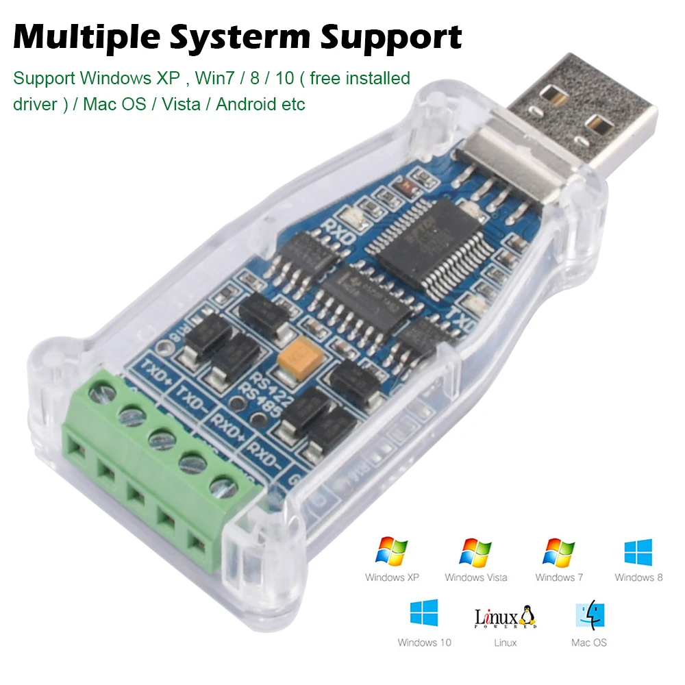 Промышленный преобразователь USB в RS485 RS422, последовательный адаптер  RS422, конвертер, фоторазъем, модуль платы | AliExpress