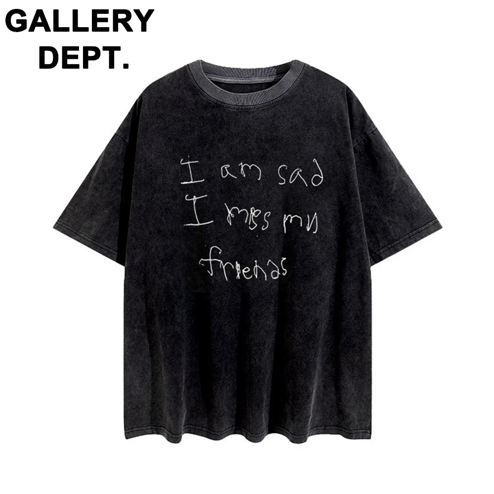 

Новая коллекция 2023 года с изображением галереи, граффити с надписью, женская модная Оригинальная футболка, мужские топы, летние модели