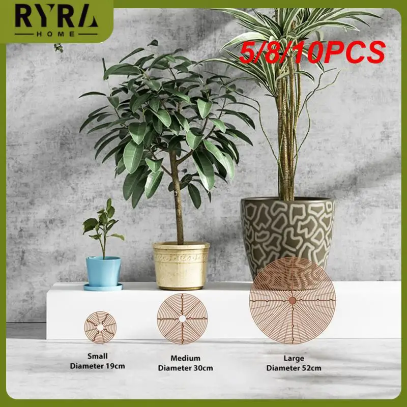 

5/8/10PCS Soil Covers Protector Multi-use Round Flower Pot Cover Useful Durable Plants Protector Garden Supplies Flower Pot Grid
