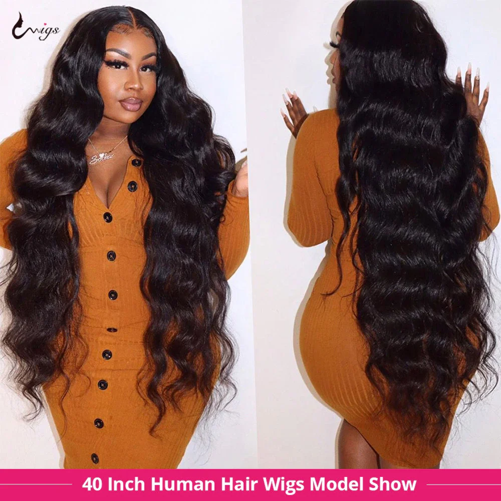 40 Inch Lace Front Wigs Human Hair 13x4 Body Wave Lace Front Wig 30 34 38 Inch Long HD Transparent Lace Frontal Wigs For Women