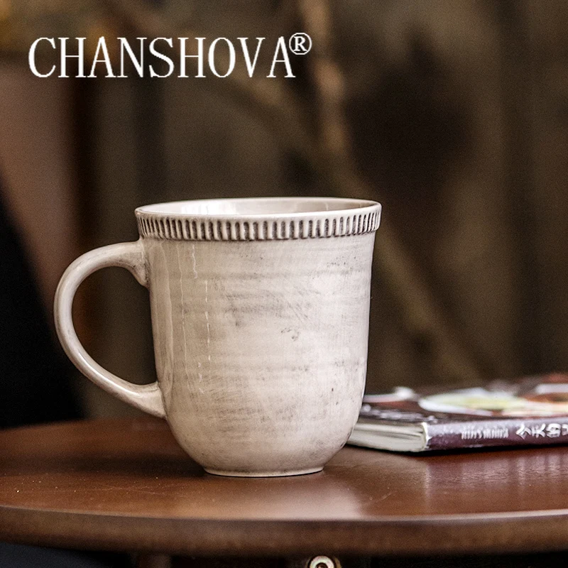 

CHANSHOVA 300ml Modern style Personality Ceramic Coffee mug teacup Breakfast bowl China porcelain Milk mugs coffee cups C039
