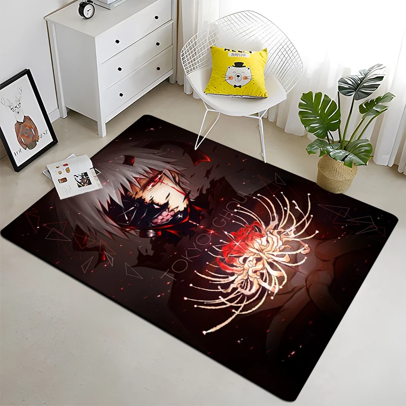 

Hot Anime Tokyo Ghoul Printed Carpet for Living Room Large Area Rug Soft Carpet Home Decoration Yoga Mats Boho Rugs Dropshipping