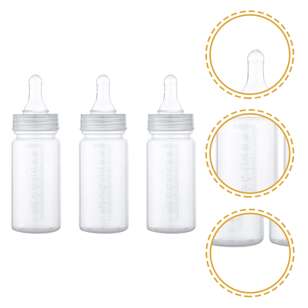 

4pcs Disposable Baby Milk Bottle Milk Feeding Bottle Baby Bottles 0-3 Months with Scale