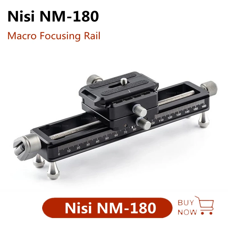 Nisi NM-180 Macro Focusing Rail Photography Camera Rail Slider Video Record Track Desktop Shooting 1/4 Screw for DSLR Camera