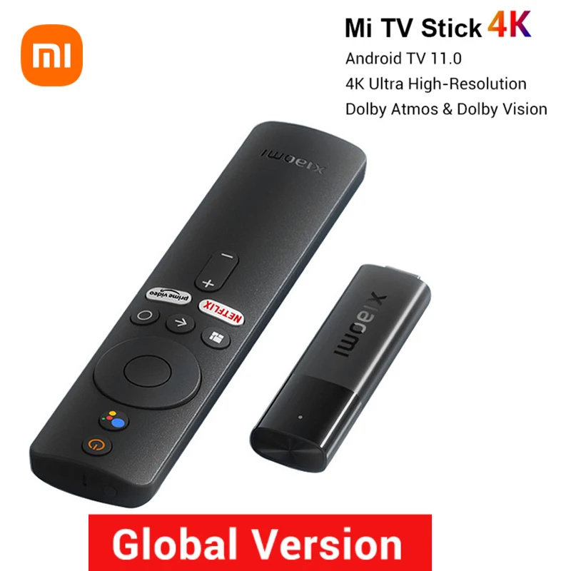 

Global Version Xiaomi Mi TV Stick 4K Android 11 Portable Streaming Media 2GB 8GB Multi Language BT5.0 TV Dongle