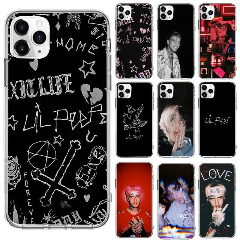 

Lil Peep Hellboy Love Phone Case For iphone 13 12 11 8 7 plus mini x xs xr pro max Transparent soft