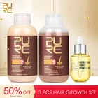 Набор для роста волос PURC для мужчин и женщин, мужской шампунь для утолщения волос, кондиционер, Имбирная эссенция, масло для быстрого роста волос, лечение кожи головы, мужские товары