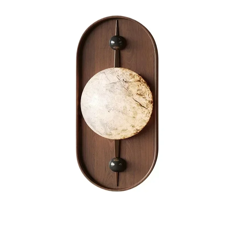 Marble Retro Wall Lamp Modern Luxury Corridor Living Room Study Bedroom Bedside Bathroom LED Lighting Decorations