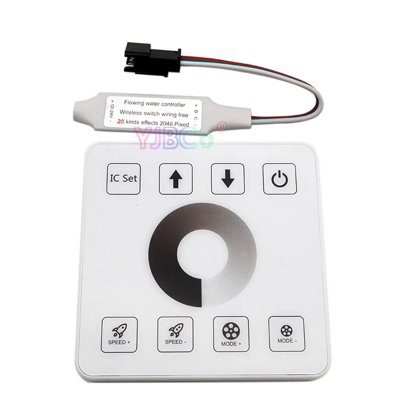 86 Sty WS2811 2048 pixels Panel  switch controller 12V 24V White/Warm White Running Water Flowing Horse Race LED Strip Dimmer