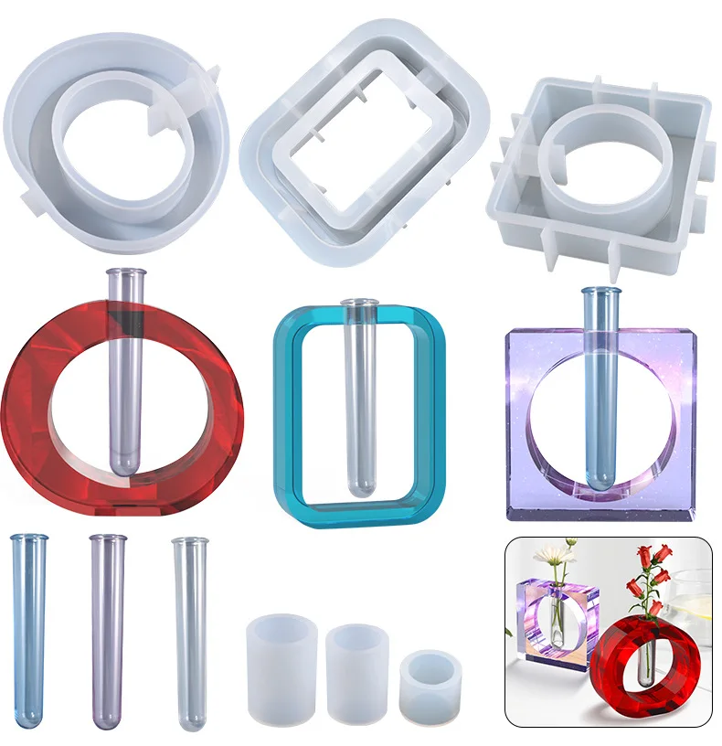 

New Diy Crystal Glue Mold Making Ornaments Modern Simple And Irregular Vases, Branches And Hydroponic Flower Silicone Molds