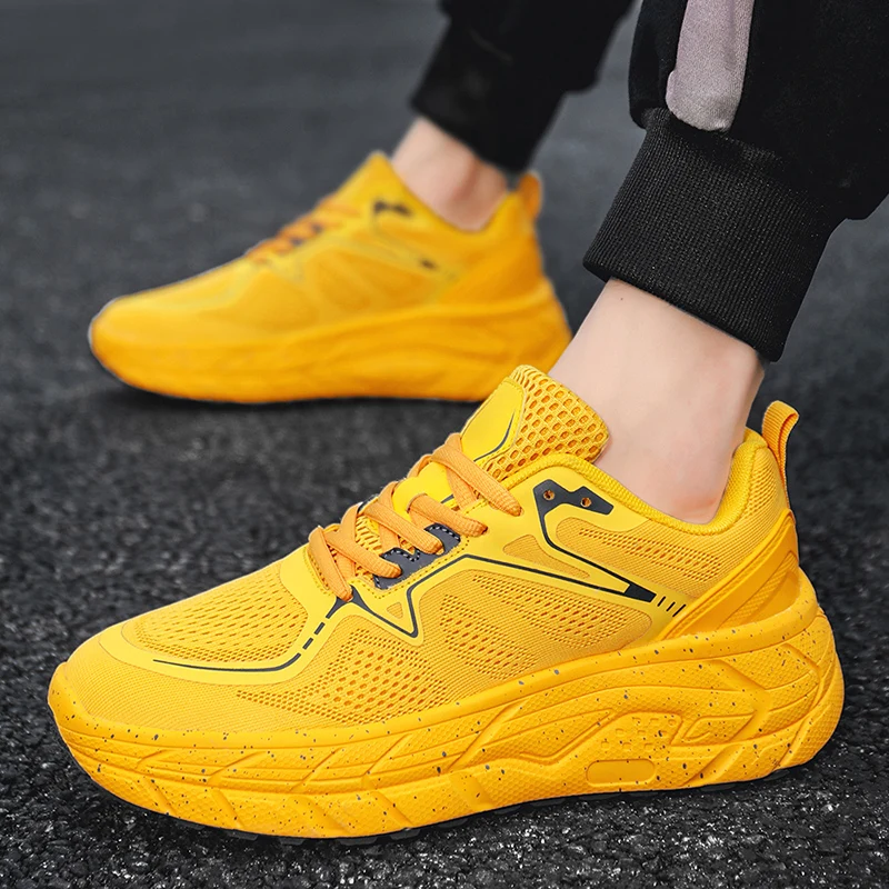 Men Women sport Running Shoes soft sole Breathable Autumn air mesh Marathon light sole anti-skid running shoes Tennies shoes