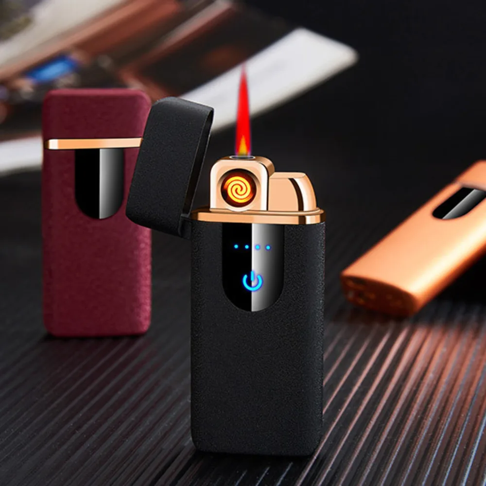 

Creative Touch Induction Lighter New Gas-electric Dual-use Lighter USB Rechargeable Electronic Cigarette Lighter Gifts
