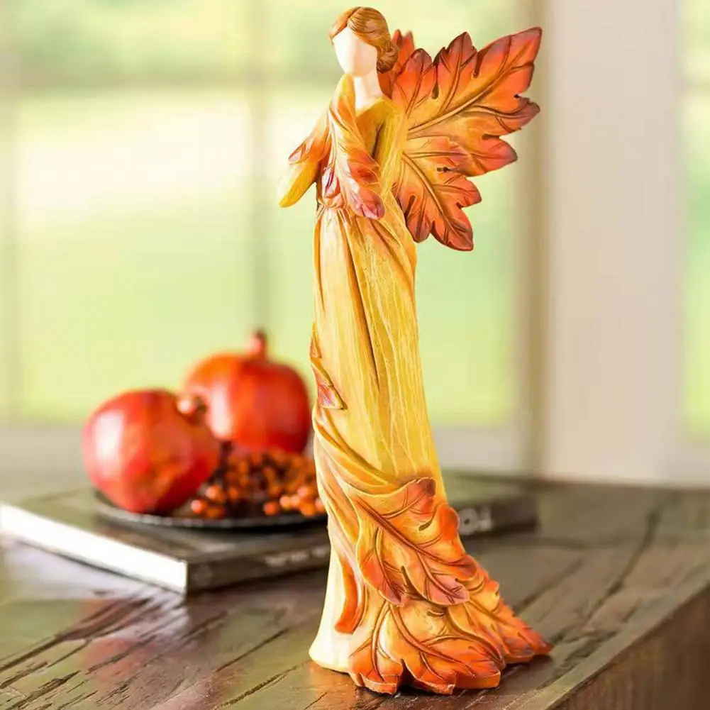 

Anti-deform Charming Kneeling Autumn Angel Ornament for Living Room