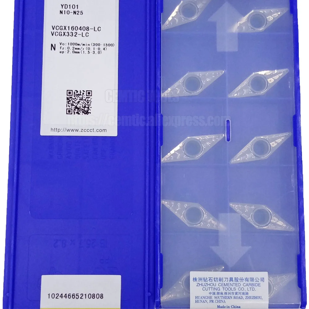 

ZCC CNC лезвие из сплава YD101 VCGX160408-LC