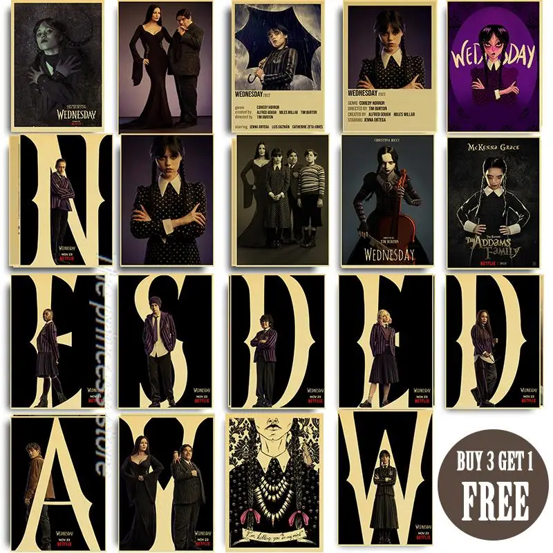 

Плакат в стиле ретро американского фильма «среду», декор для домашней комнаты, настенные постеры с фэнтезийными картинами и принтами для го...