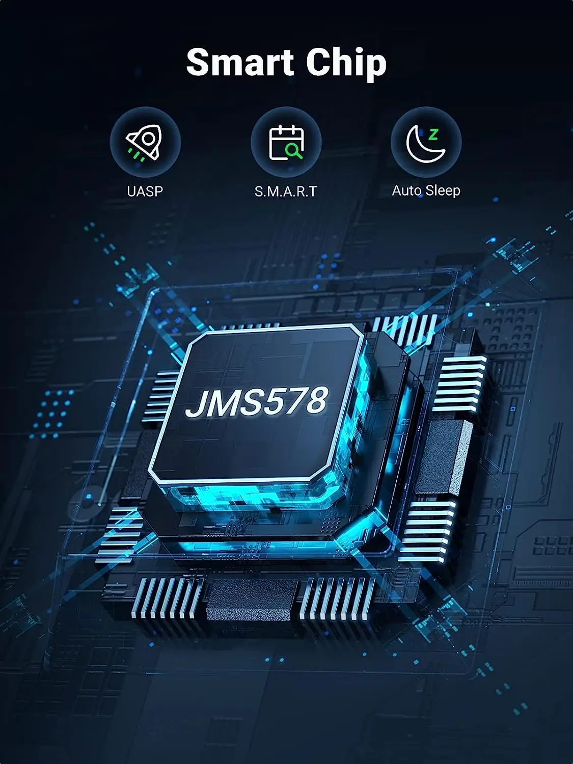 Фото Внешний корпус для жесткого диска UGREEN 2.5 дюйма SATA-USB 3.0, без инструментов, для SSD/HDD 9.5 мм, для компьютеров и ноутбуков №5