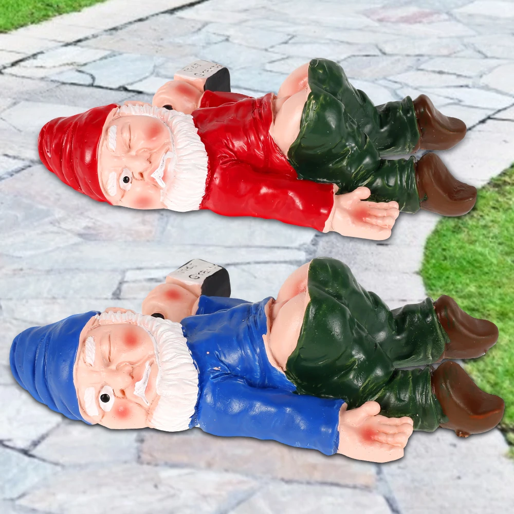 

Drunk Gnomes Dwarf Garden Statue Miniature Gardening Gnomes Figurines Resin Crafts Micro Landscape Decoration Collectible