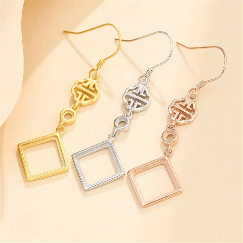 Настройки сережек для круглых кабошонов 3x3 мм и квадратных 10x0 мм/12x12 925 серебряные