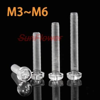 203050pcs m3 m4 m5 m6 transparent acrylic cross round head nylon screws plastic phillips screw