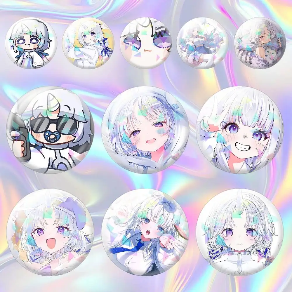 Фото Брошь-значок Ayatsuno Yuni StelLive VTuber 75мм 44мм 25мм для рюкзака, головного убора, аксессуаров, игрушек №1