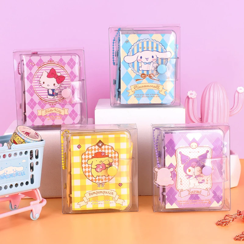

Sanrio Pocket Book Kawaii Hello Kittys Cinnamoroll Pompom Purin Accessories Cute Student Stationery Notebook Coil Book Girl Gift