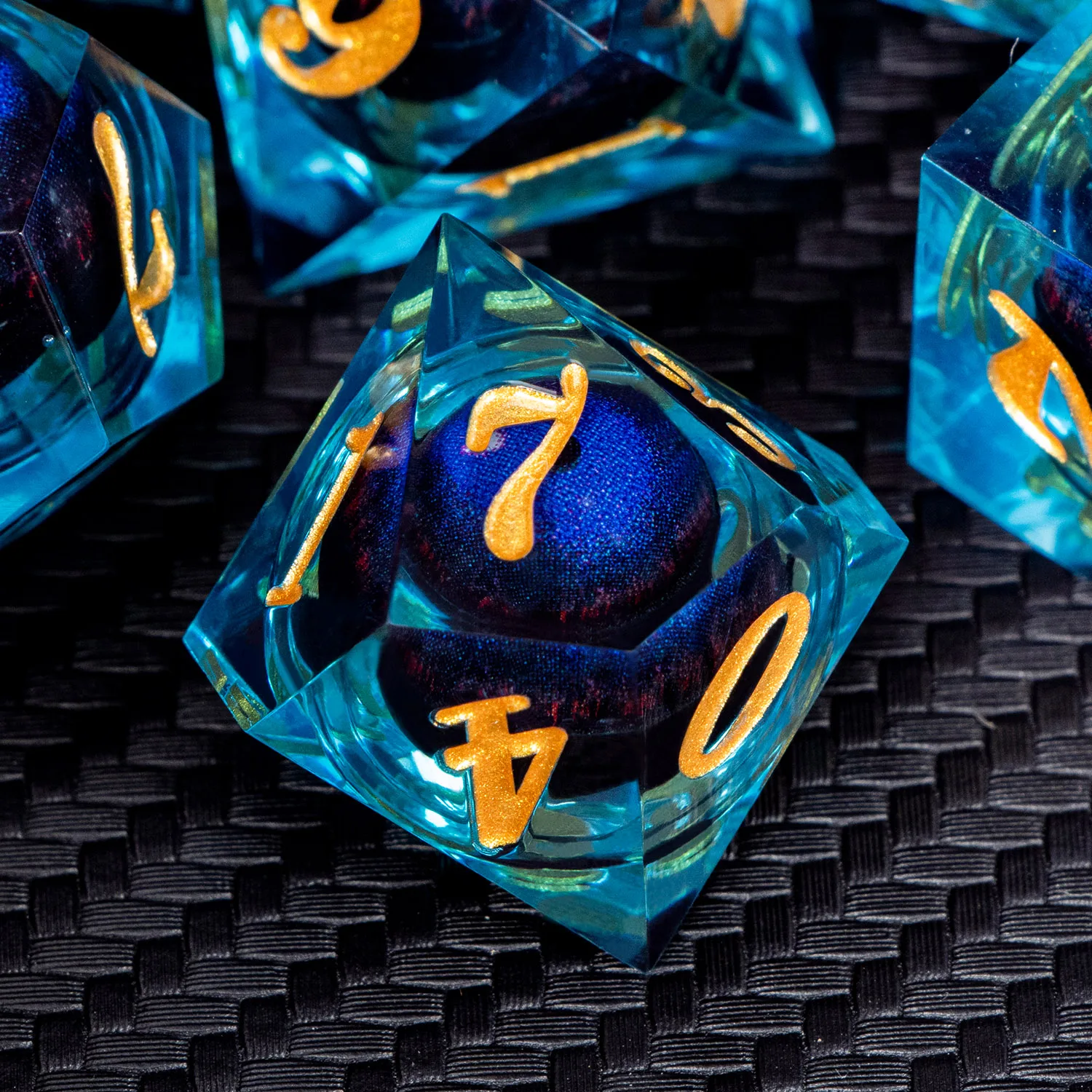 Набор игральных костей Dnd D20 Blue Liquid Flow Eye и кольцо D игральные кости с острыми