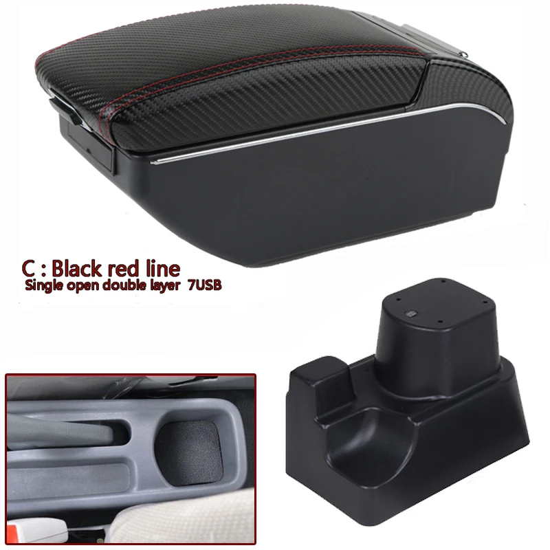 

For Geely MK Armrest Box Central Store Content Box Cup Holder Ashtray Car-styling Products Interior Accessory Part 09-13