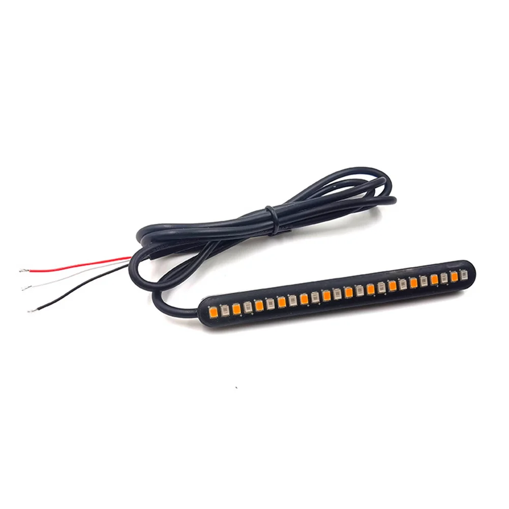 

2PCS 24LED Motorcycle Parts Trailer Truck Tailgate Light Bar Rear Brake Tail Flowing Turn Signal 3014SMD Indicators Tools